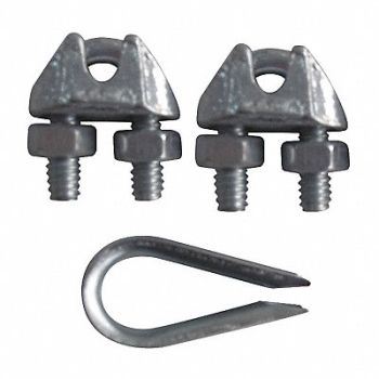 DAYTON Wire Rope Clip and Thimble Kit 1/8 In SS, 1DKK9