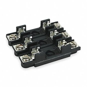 BUSSMANN Fuse Block 0 to 30A Glass/Ceramic 3 Pole, 1DL55