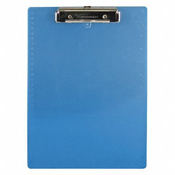 SAUNDERS Clipboard Letter Size Plastic Ice Blue, 1DNT6