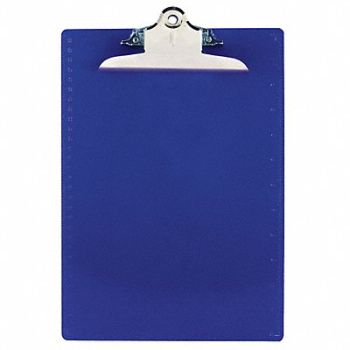 SAUNDERS Clipboard Letter Size Plastic Blue, 1DNT8