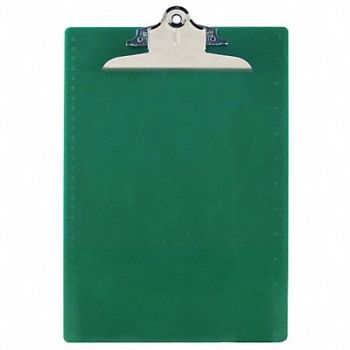 SAUNDERS Clipboard Letter Size Plastic Green, 1DNT9