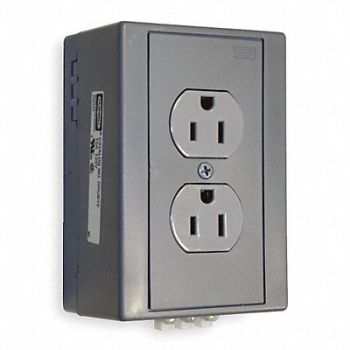 HUBBELL DIN Rail Receptacle Duplx 15A 5-15R 125V, 1DNV4