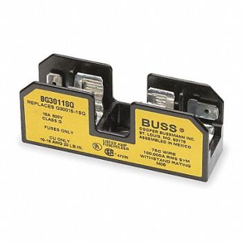 BUSSMANN Fuse Block 0 to 15A G 1 Pole, 1DP74