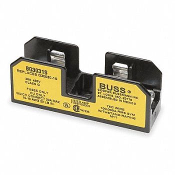 BUSSMANN Fuse Block 25 to 30A G 1 Pole, 1DP80