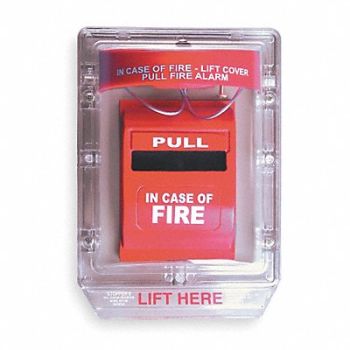 SAFETY TECHNOLOGY INTERNATIONAL Pull Station Cover w/Horn Wall 3-3/16inD, 1DPD7