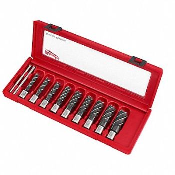 MILWAUKEE Annular Cutter Set 9pc HSS, 1DYE5