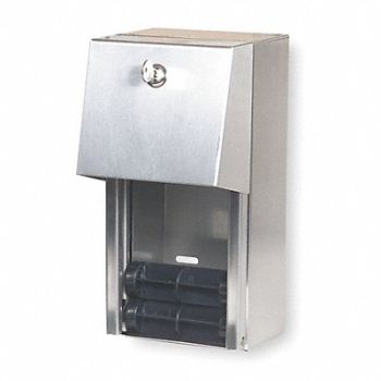 TOUGH GUY Toilet Paper Dispenser (2) rolls SS, 1ECJ9