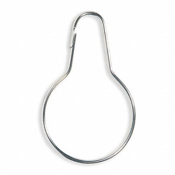 GRAINGER APPROVED Shower Curtain Hooks 1 1/2 in W PK13, 1ECL1