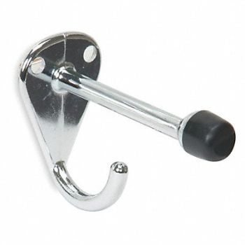 GRAINGER APPROVED Coat Hook and Bumper Zinc, 1ECL2