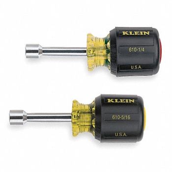 KLEIN TOOLS Hollow Shank Nut Driver Set, 1ED91