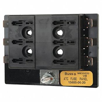 BUSSMANN Fuse Block 0 to 30A Automotive 6 Pole, 1EF25
