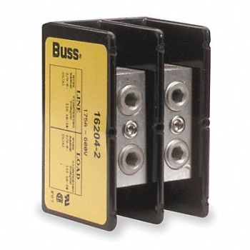 BUSSMANN Mintr Distr Block Al/Cu 600V AC/DC, 1EF56