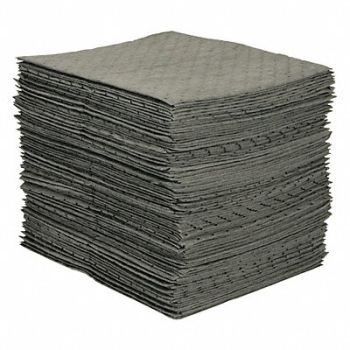 BRADY SPC ABSORBENTS Absorbent Pad Universal Gray PK100, 1EFN4