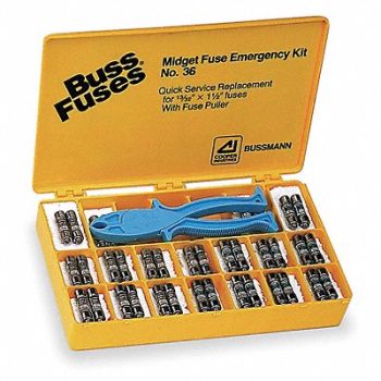 BUSSMANN Fuse Kit 36 CC/Midget FNQ FNQ-R KTK-R, 1EJ87