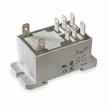 DAYTON H8134 Enclosed Power Relay 8 Pin 24VDC DPDT, 1EJH3