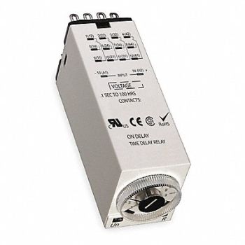 DAYTON H7850 Time Delay Relay 24VDC 3A 4PDT 0.1 sec., 1EJN5