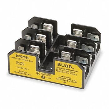 BUSSMANN Fuse Block 20A G 3 Pole, 1EK95