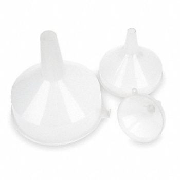WESTWARD 3-Pc. Funnel Set Plastic, 1EKF3