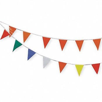 CORTINA Pennants Vinyl Multicolor 60 ft., 1EKR6