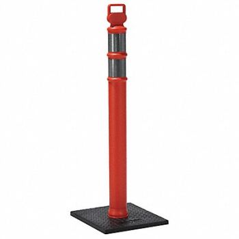 GRAINGER APPROVED G9281 Delineator Post with Base 45 In Orange, 1EKU7