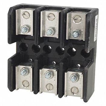 BUSSMANN Fuse Block 61 to 100A T 3 Pole, 1EM61