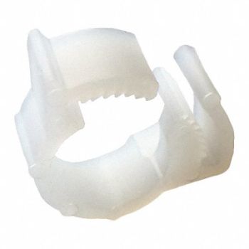 GRAINGER APPROVED Snap-Hose Clamp White 0.989 Max ID PK10, 1ENU3