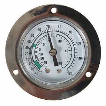 GRAINGER APPROVED Analog Panel Mt Thermometer -40 to 120F, 1EPF1