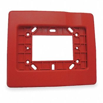 EDWARDS SIGNALING Trim Plate Red H 1/2 x L 5 7/8 In, 1EYB2