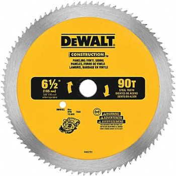 DEWALT Circular Saw Blade Blade Dia 6-1/2 in., 1EZ73