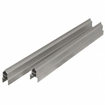 ASI GLOBAL PARTITIONS Headrail Aluminum Brushed, 1FBX1