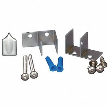 ASI GLOBAL PARTITIONS Headrail Aluminum Brushed, 1FBX3