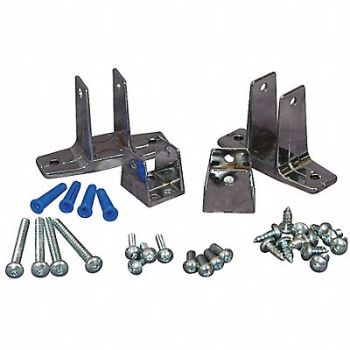 ASI GLOBAL PARTITIONS Panel Bracket Zinc Bright, 1FBX6