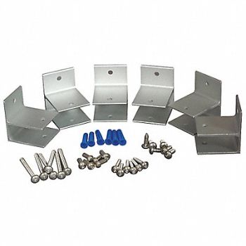 ASI GLOBAL PARTITIONS Panel Bracket Aluminum Brushed, 1FBY2