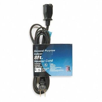 POWER FIRST Extension Cord 8ft 16Ga 13A HPN Blk, 1FD75