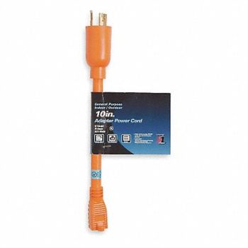 POWER FIRST Locking Cord Adapter 15A L5-20 5-15, 1FD77