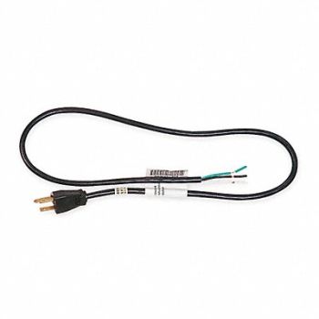 POWER FIRST Power Cord 5-15P SJT 3 ft Blk 10A 18/3, 1FD80