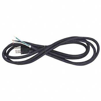 GRAINGER APPROVED Power Cord 5-15P SJO 8 ft Blk 10A 18/3, 1FD81
