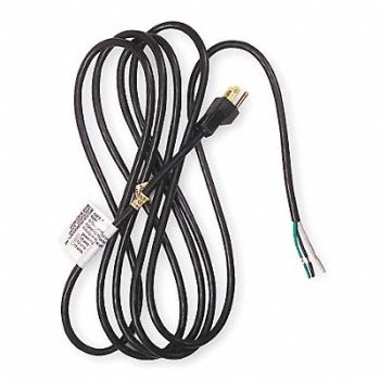 POWER FIRST Power Cord 5-15P SJT 12 ft Blk 13A 16/3, 1FD89