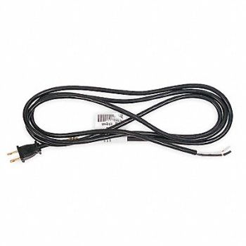 POWER FIRST Power Cord 1-15P SJT 8 ft Blk 10A 18/2, 1FD84