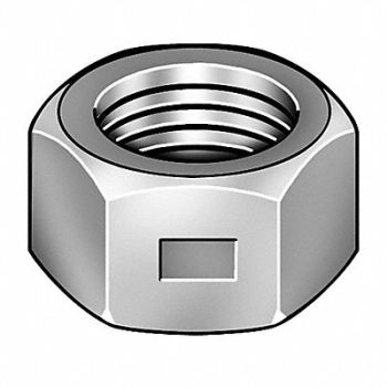 GRAINGER APPROVED Locknut 7/16 -20 Znc Stl 11/16in 100PK, 4FAP8