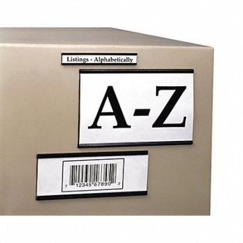 AIGNER INDEX LblHldr Black Smooth C-Channel PK25, 3KUV8