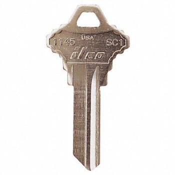 KABA ILCO Key Blank Brass Type SC1 5 Pin PK10, 1GAJ7