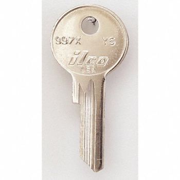 KABA ILCO Key Blank Brass Type Y6 4 Pin PK10, 1GAT5
