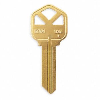 KABA ILCO Key Blank Brass Type 1176 5 Pin PK50, 1GAU8