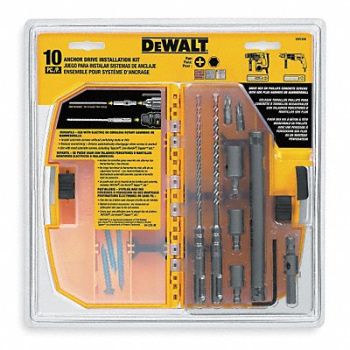 DEWALT Masonry Drill Set 10pc Carbide Tip, 1GEF8