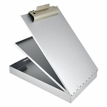 SAUNDERS Storage Clipboard Letter Sz Metal Silver, 1GEH4