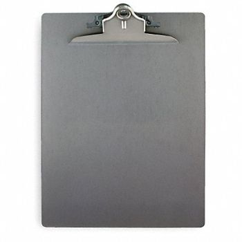SAUNDERS Clipboard Letter Size Metal Silver, 1GEH5