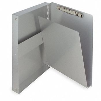 SAUNDERS Storage Clipboard Memo Size Metal Silver, 1GEJ1