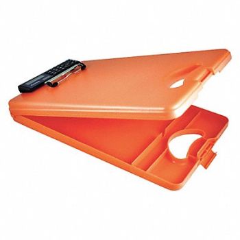 SAUNDERS Storage Clipboard Letter Sz Plastic Orng, 1GEJ2