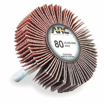 ARC ABRASIVES Flap Wheel 1 1/2 in Dia 3/4 in W 80 Grit, 1GEP9